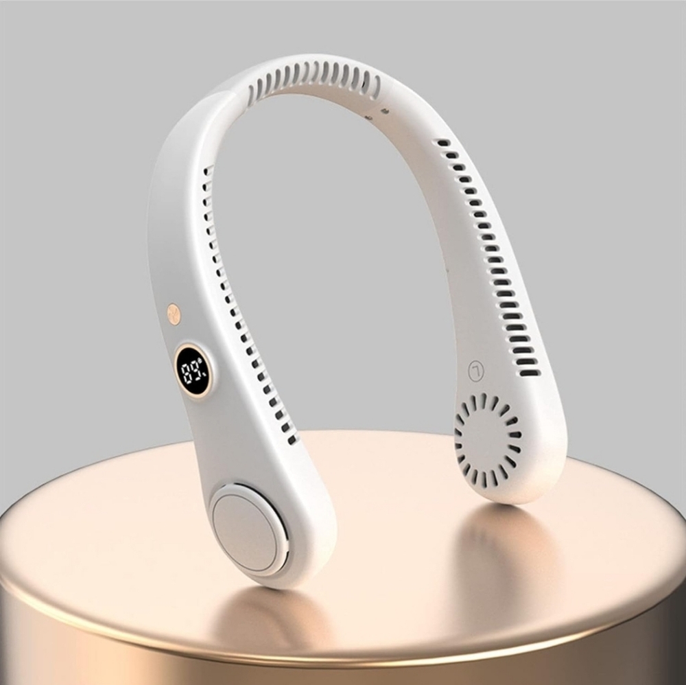 NEW White Rechargeable Neck Fan